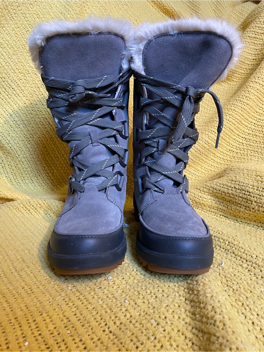Sorel Tivoli IV Tall | Women's US 7 | Grey Lace-Up Boots